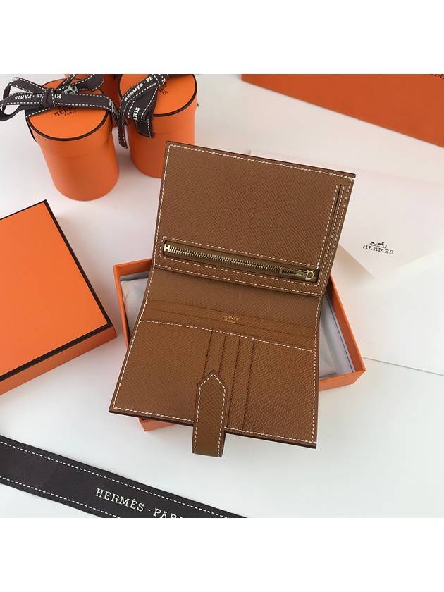 Bearn Compact Half Wallet Brown - HERMES - BALAAN 4