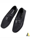 Triangle Logo Saffiano Driving Loafers Black - PRADA - BALAAN 2