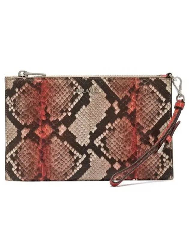 Python Snake Skin Clutch Bag - PRADA - BALAAN 3