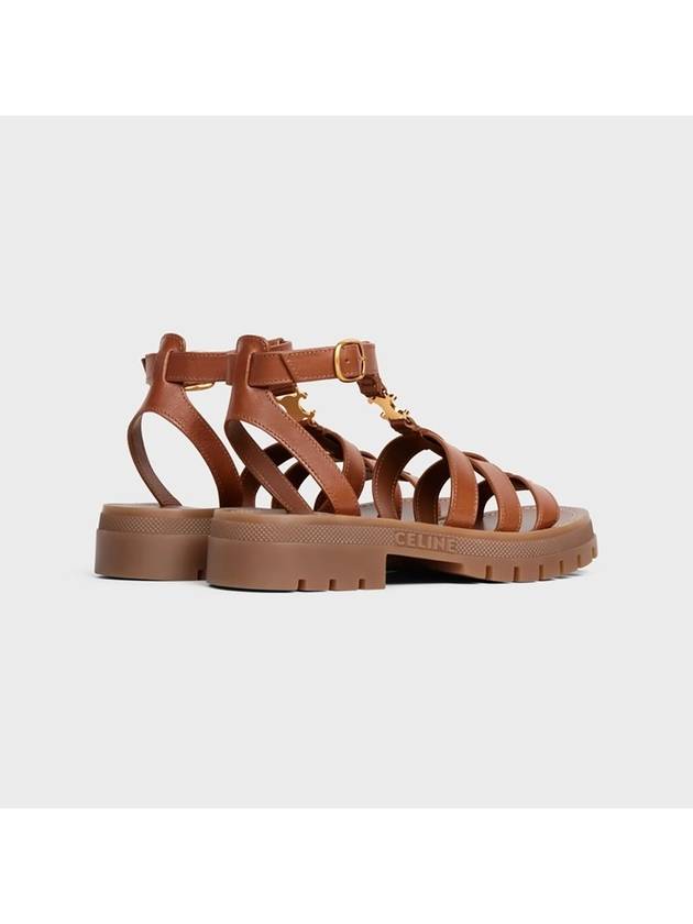 Clea Triomphe Gladiator Chunky Sandals Vegetal Tanning Calfskin Tan - CELINE - BALAAN 4