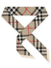 Skinny Check Silk Scarf Archive Beige - BURBERRY - BALAAN 2