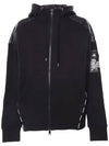 Logo Fleece Zip Up Hoodie Black - MONCLER - BALAAN 1