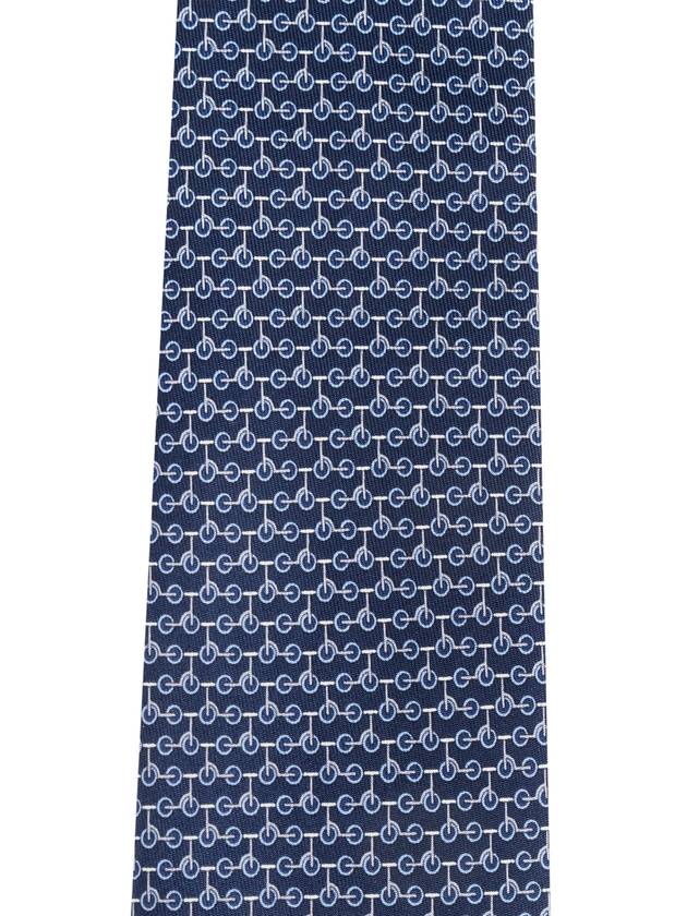 FERRAGAMO Silk Tie, Men's, Navy Blue - SALVATORE FERRAGAMO - BALAAN 3