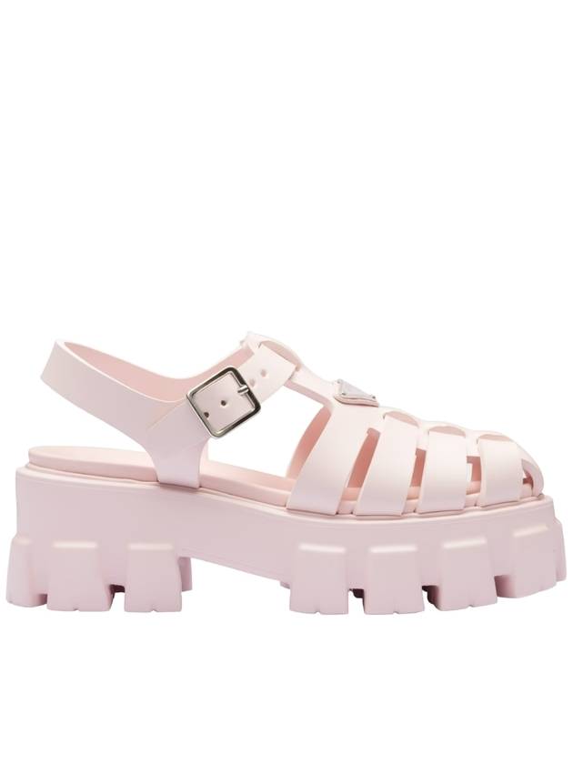 Monolith Rubber Sandals Alabaster Pink - PRADA - BALAAN 3