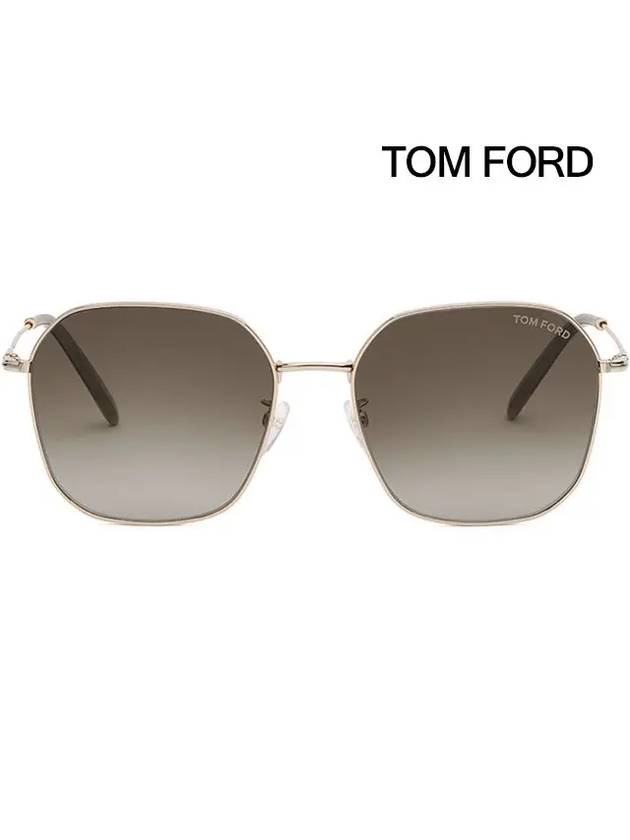 Eyewear Oversized Square Metal Sunglasses Brown - TOM FORD - BALAAN 4