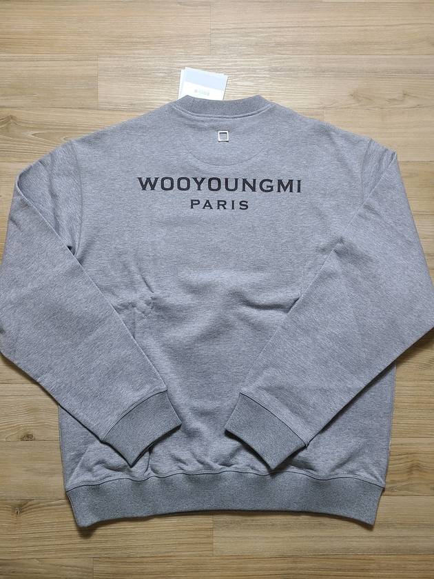 Back Logo Print Crew Neck Sweatshirt Grey - WOOYOUNGMI - BALAAN 8