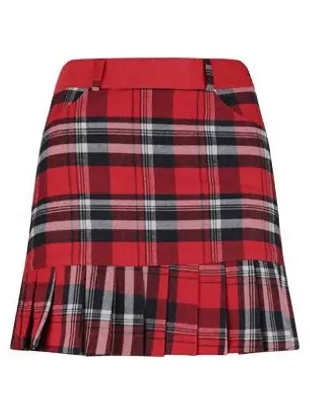 Women s Check Pleated Culotte Skirt BMU4A136W - LUX GOLF - BALAAN 3