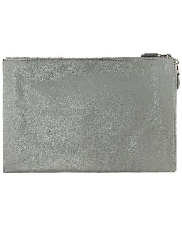 Women's Classic City Clutch Bag Light Gray - BALENCIAGA - BALAAN.