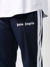 Men's Logo Print Track Pants Navy - PALM ANGELS - BALAAN 3