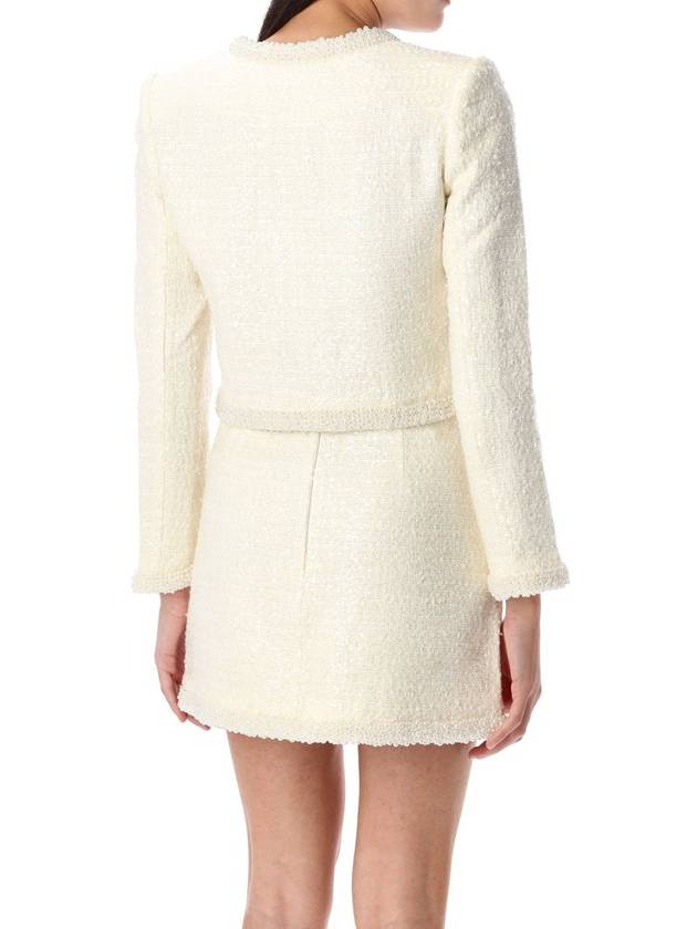 Self-Portrait Boucle Cream Cropped Jacket - SELF PORTRAIT - BALAAN 2