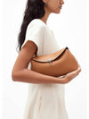 T-Lock Grained Leather Clutch Bag Tan - TOTEME - BALAAN 3