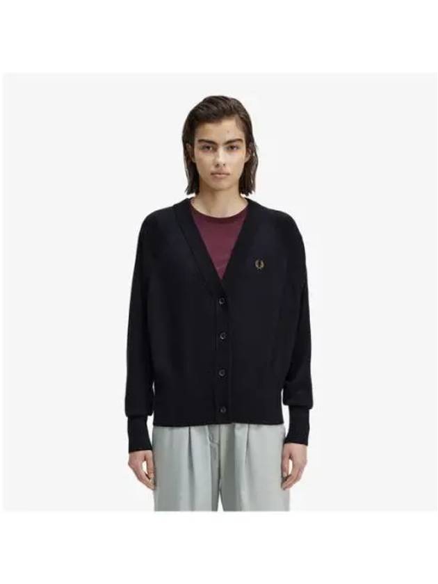 Fred Perry Womens V neck Cardigan 608 AFPF2334121 - FRED PERRY - BALAAN 1