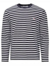 Fox Logo Stripe Long Sleeve T-Shirt Navy - MAISON KITSUNE - BALAAN 2