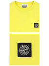 Logo Patch Short Sleeve T-Shirt Lime - STONE ISLAND - BALAAN 6