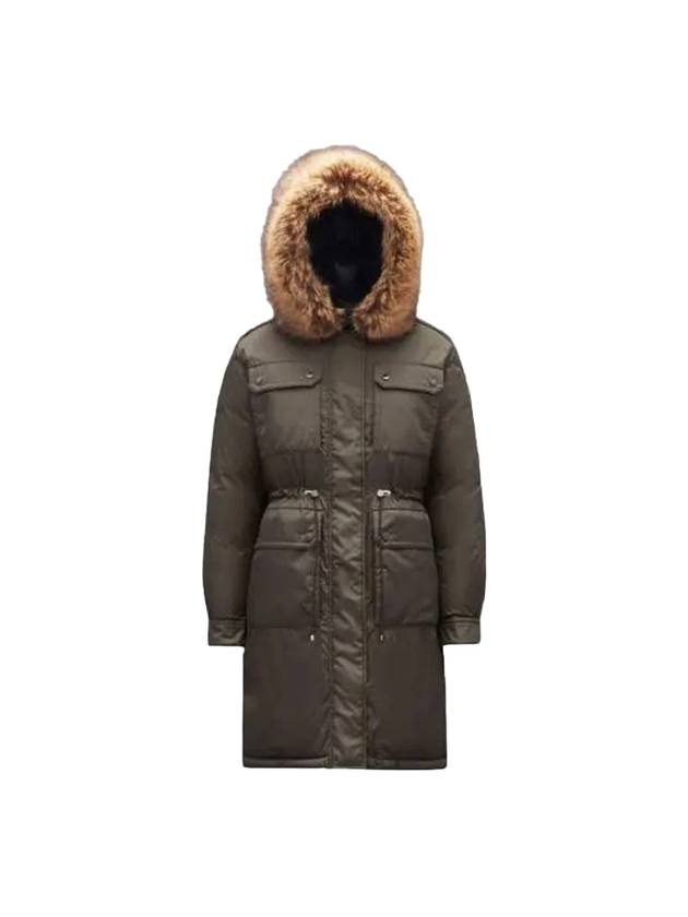 Ban Fur Hooded Padded Parka Green - MONCLER - BALAAN 1