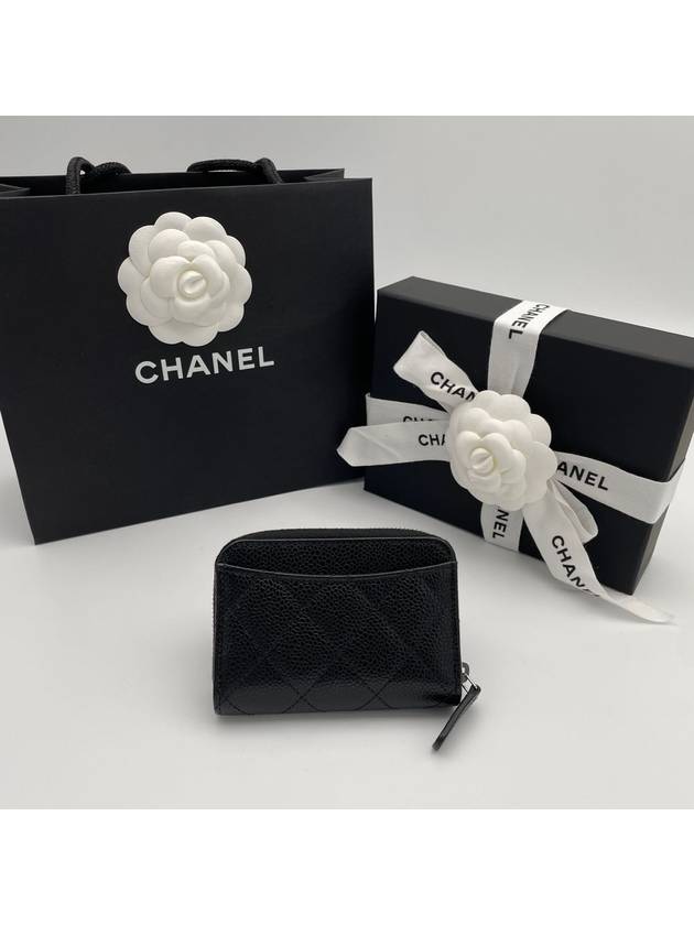 Classic zipper black caviar silver card wallet AP0216 - CHANEL - BALAAN 3