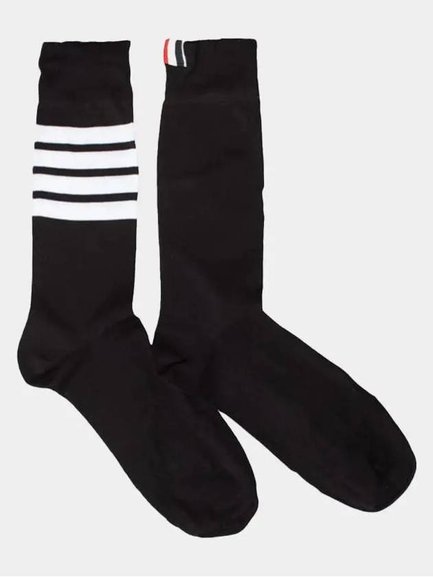 4 Bar Stripe Socks Black - THOM BROWNE - BALAAN 3