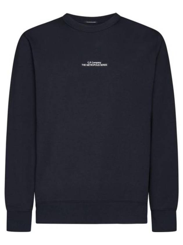 Metropolis Embroidery Logo Sweatshirt Navy - CP COMPANY - BALAAN 2