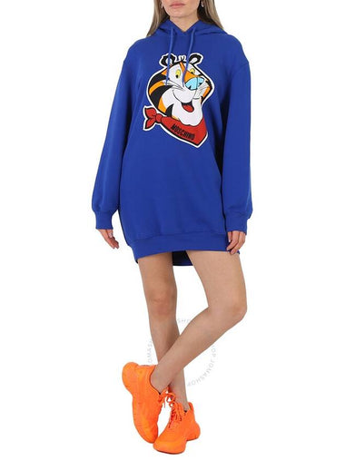 Moschino Blue Capsule Year Of The Tiger Hoodie Dress, Brand Size 36 (US Size 2) - MOSCHINO - BALAAN 1