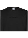 Embroidered Logo Cotton Sweatshirt Black - CP COMPANY - BALAAN 5