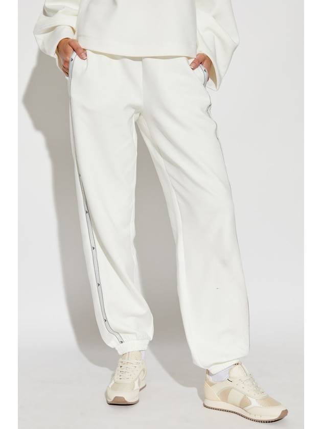 Emporio Armani Sweatpants With Side Stripes, Women's, Cream - EMPORIO ARMANI - BALAAN 3