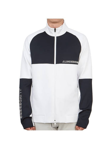 Logo Print Mid Layer Zip-Up Jacket White - J.LINDEBERG - BALAAN 1