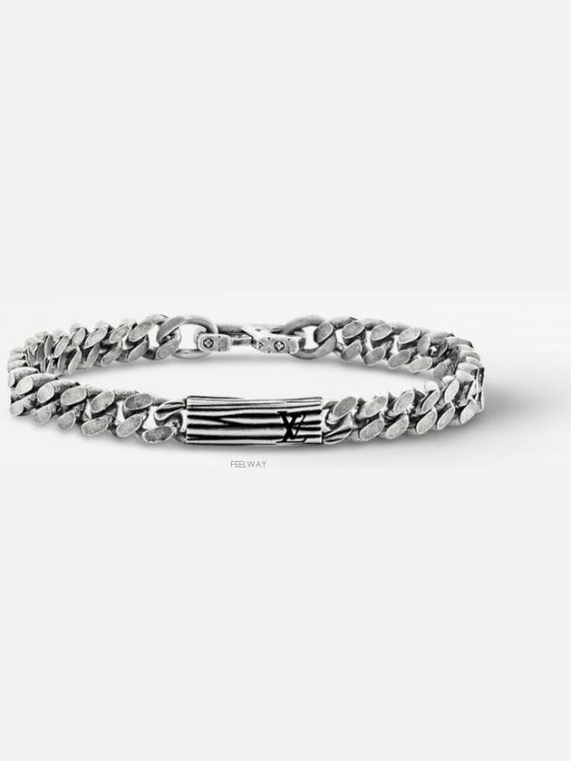 Epi Chain Bracelet Silver - LOUIS VUITTON - BALAAN 3