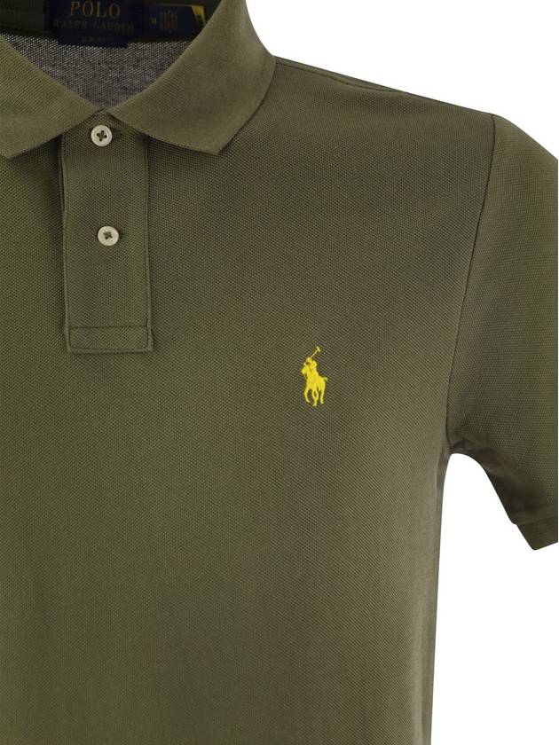 Embroidered Pony Logo White Polo Shirt Forest Green - POLO RALPH LAUREN - BALAAN 5