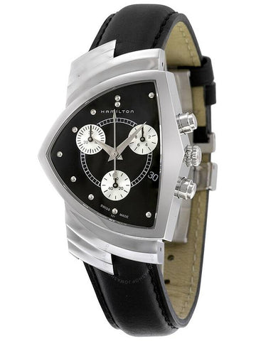 Hamilton Ventura Chrono Black Dial Shield Shaped Men's Watch H24412732 - HAMILTON - BALAAN 1