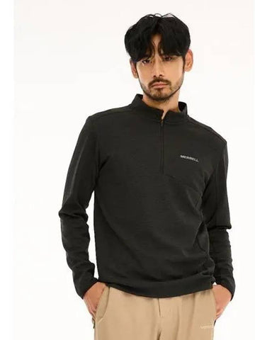 MERRELL MEN Conductive yarn material half zip up BLACK - MERRYMOTIVE - BALAAN 1