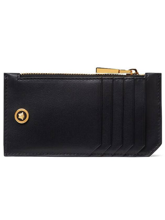 Medusa Embellished Zipper Card Wallet Black - VERSACE - BALAAN 2