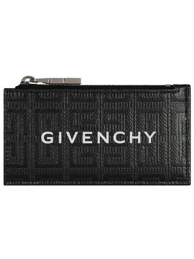 Monogram Emboss Logo Card Wallet Black - GIVENCHY - BALAAN 1