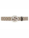 Interlocking GG Buckle Supreme Belt Beige - GUCCI - BALAAN 4