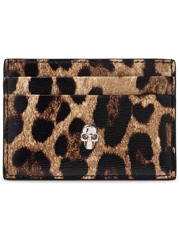 Leopard Print Card Holder Brown - ALEXANDER MCQUEEN - BALAAN 2