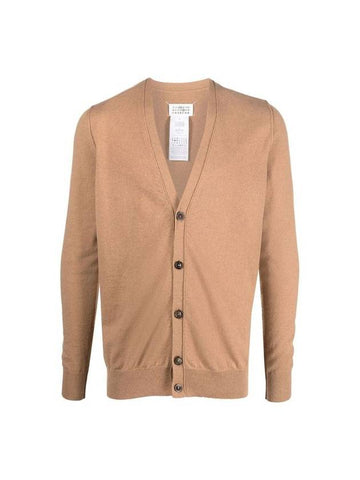 Cashmere Back Stitch Cardigan Beige - MAISON MARGIELA - BALAAN 1