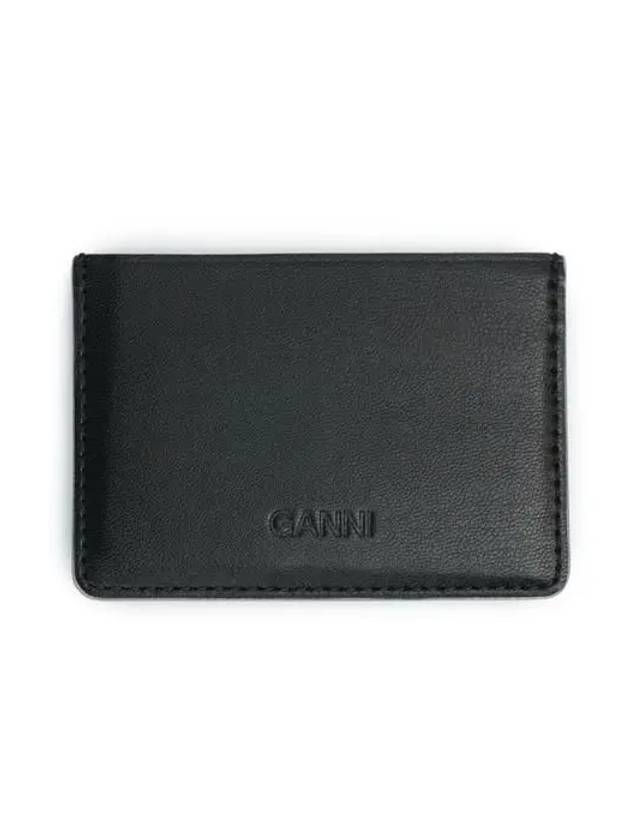 Bou Card Wallet Black - GANNI - BALAAN 3