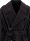 Alpaca Wool Duffel Coat Black - LEMAIRE - BALAAN 4