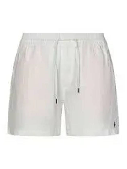 Embroidered Pony Logo Prepster Linen Shorts White - POLO RALPH LAUREN - BALAAN 2