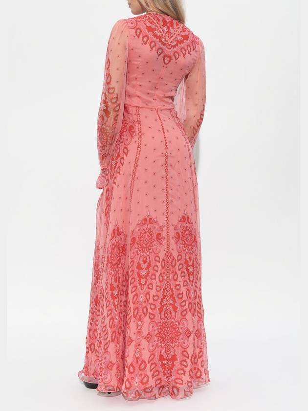 Etro Silk Dress With Decorative Print, Women's, Pink - ETRO - BALAAN 4