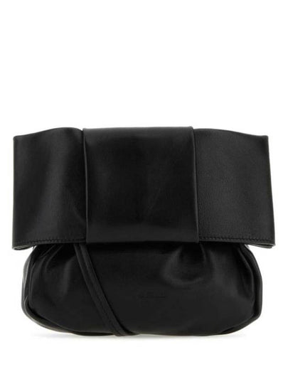 Bow Small Leather Pouch Bag Black - JIL SANDER - BALAAN 2