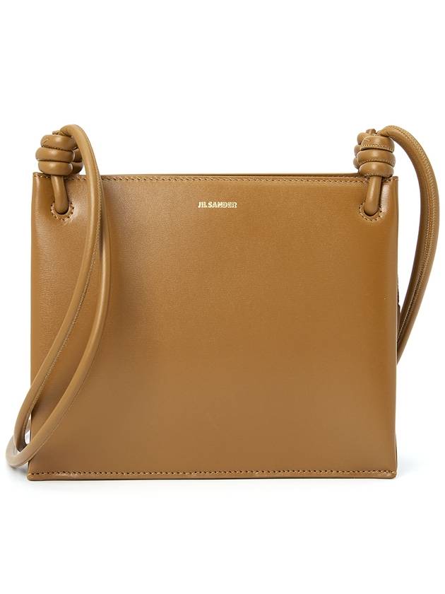 Giro Knotted Leather Small Shoulder Bag Brown - JIL SANDER - BALAAN 2