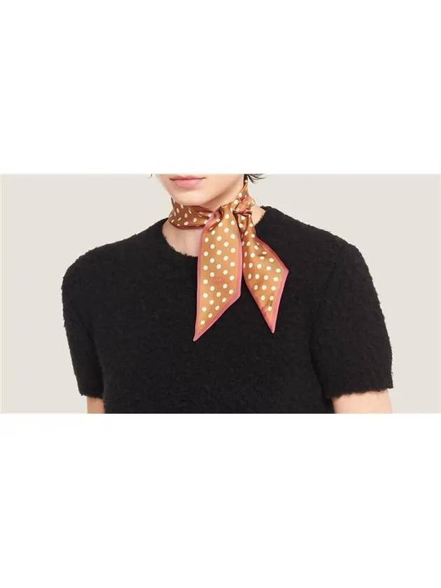 Miu Miu Print Twill Scarf Caramel Peony Pink - MIU MIU - BALAAN 4