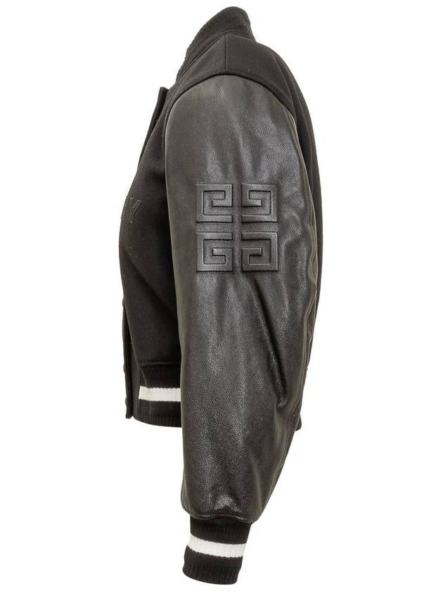 Givenchy Givenchy Short Bomber Jacket In Wool And Leather - GIVENCHY - BALAAN 3