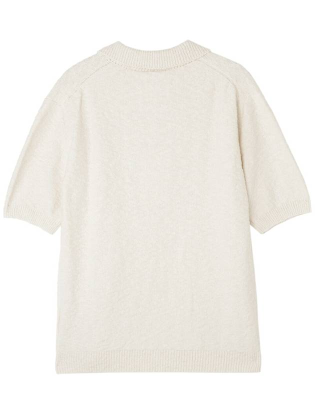 Nostalgic Boucle Knit Polo Shirt Off White - MAISON MARGIELA - BALAAN 3