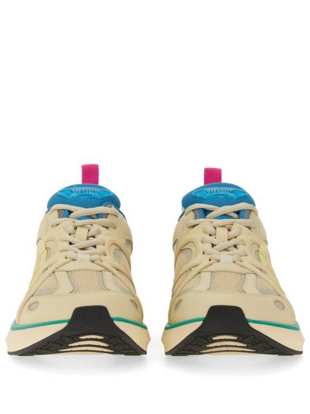 V Logo Easyjog Low Top Sneakers Beige - VALENTINO - BALAAN 5