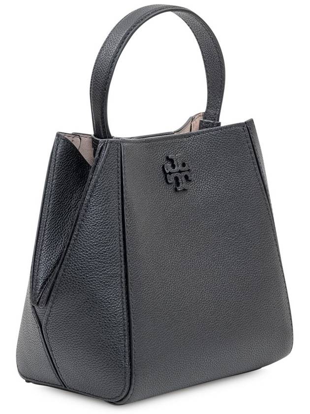 Mcgraw Logo Small Bucket Bag Black - TORY BURCH - BALAAN 4