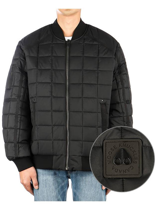 Men's Mitchell Bomber Jacket Black - MOOSE KNUCKLES - BALAAN.