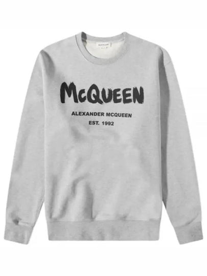 Graffiti Logo Sweatshirt Grey - ALEXANDER MCQUEEN - BALAAN 2