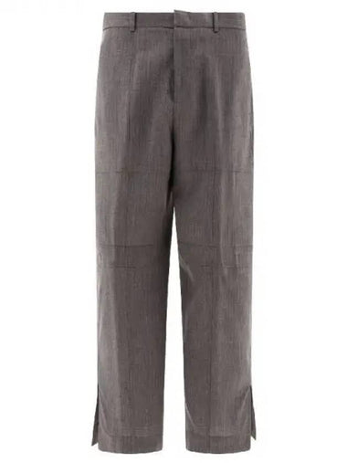 RIPSTOP STRAIGHT WOOL PANTS - JIL SANDER - BALAAN 1