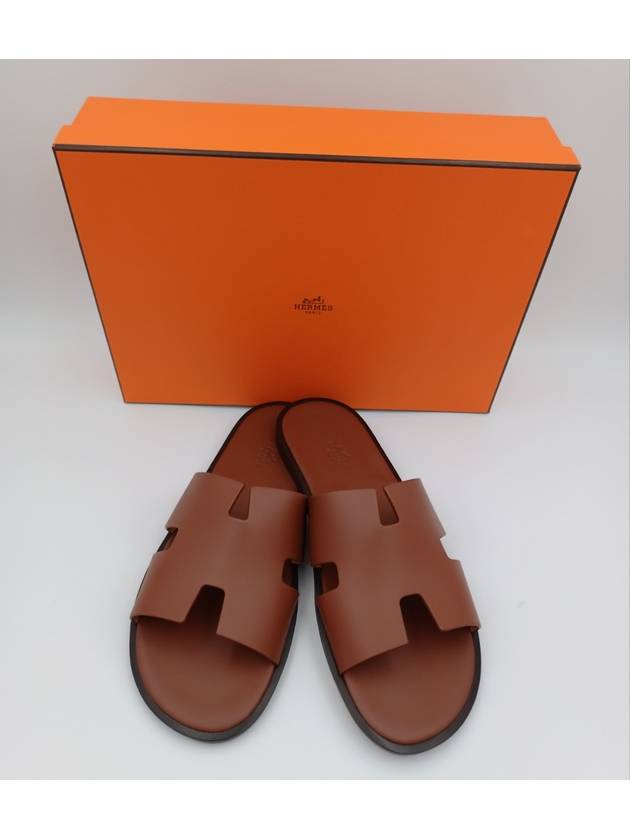 Izmir Leather Slippers Gold - HERMES - BALAAN 8